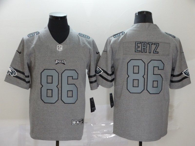 Men Philadelphia Eagles 86 Ertz Grey Retro Nike NFL Jerseys